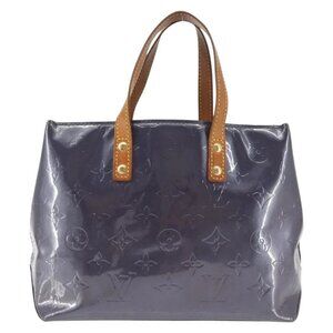 LOUIS VUITTON Monogram Vernis Reade PM Hand Bag Indigo M91335 LV Auth 144063